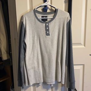 Grey long sleeve henley